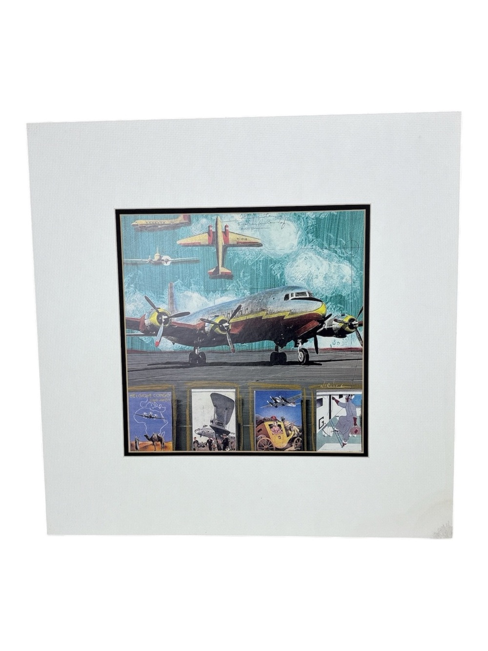 Artwork by Michael Warnica - in framing matte - Rare Print of Original Artwork